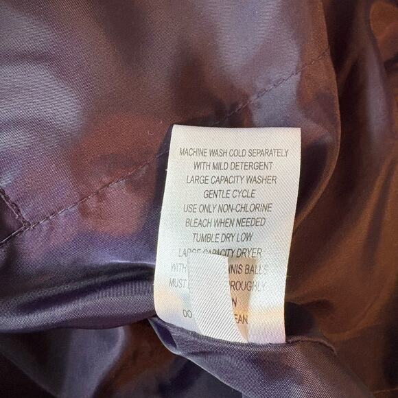 Calvin Klein Coat Down Packable Quilted‎ Purple Hooded Full Zip Puffer Jacket XL - Picture 11 of 11